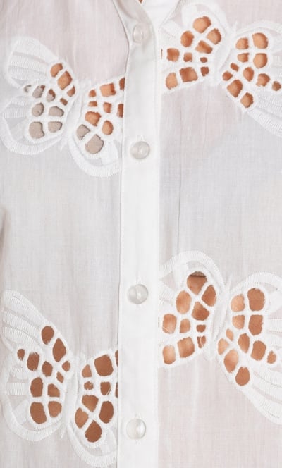 Anna Rose Cut Out Embroidered Butterfly Top