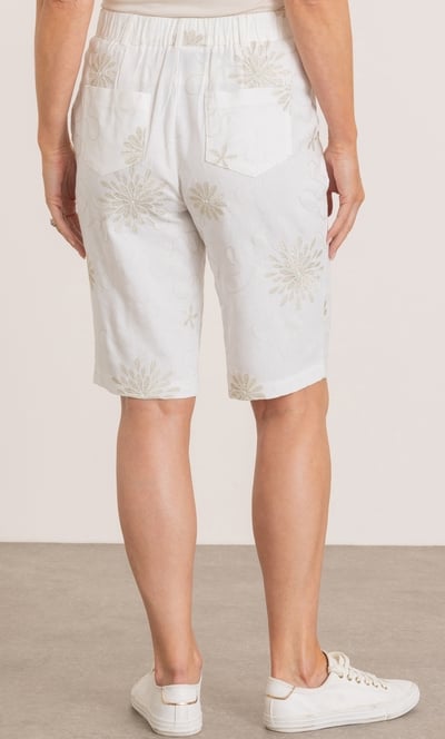 Anna Rose Embroidered Linen Blend Shorts