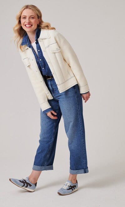 Collared Knit Cardigan Jacket