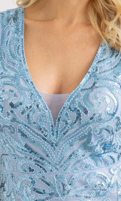 Embellished Mesh Sleeveless Maxi Dress