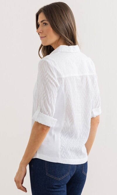 Fitted Textured Cotton Shirt