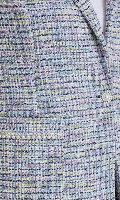 Embellished Shimmer Check Jacket
