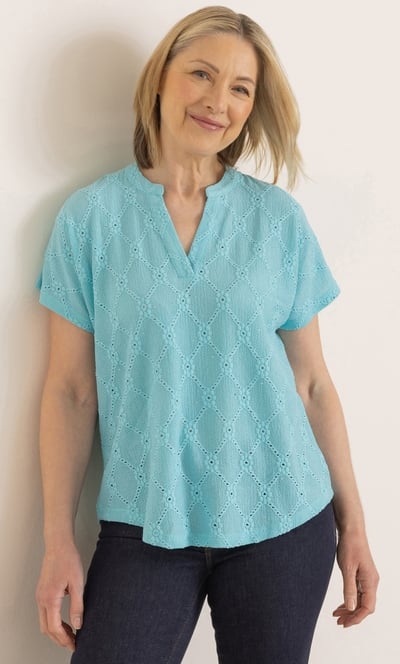 Anna Rose Embellished Textured Top