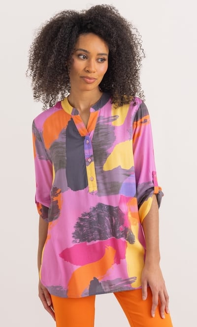 Printed Relaxed Fit Top