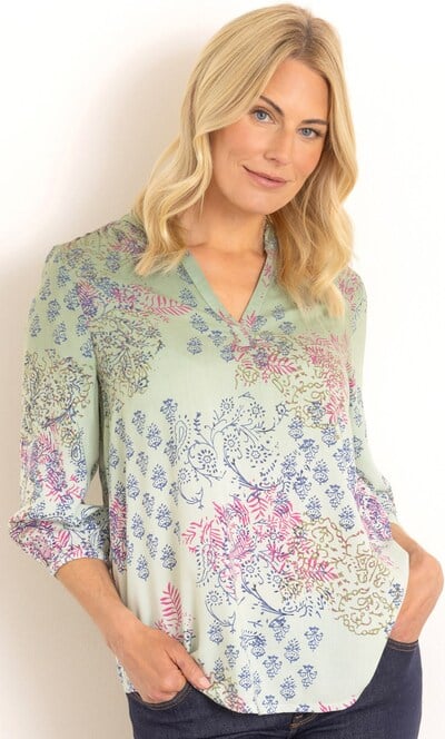 Print And Dip Dye Top