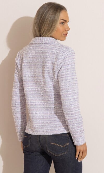 Shimmer Boucle Biker Jacket