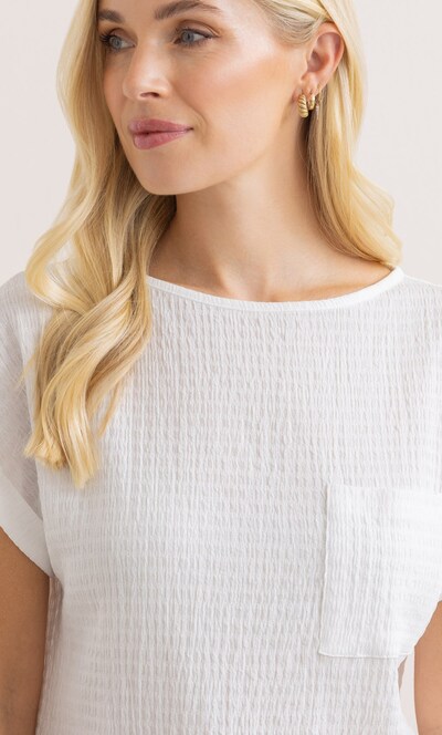 Textured Short Sleeve Top