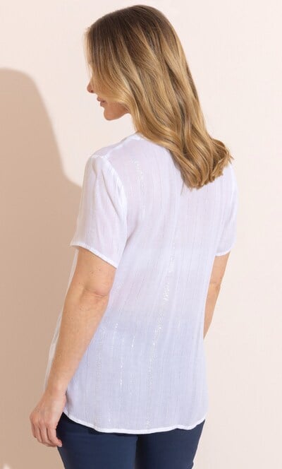 Anna Rose Seaside Embroidered Blouse