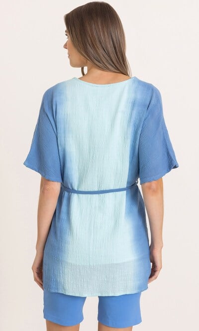 Dip Dye Belted Cotton Kimono