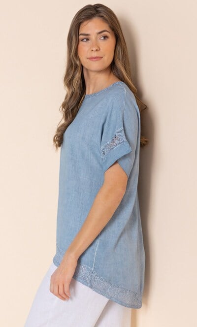 Linen Blend Relaxed Fit Top
