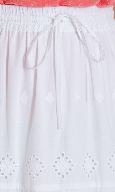 Anna Rose Embroidered Eyelet Cotton Maxi Skirt