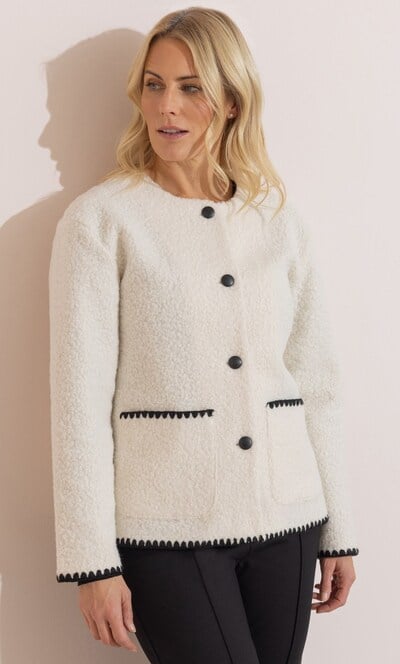Anna Rose Boucle Collarless Jacket