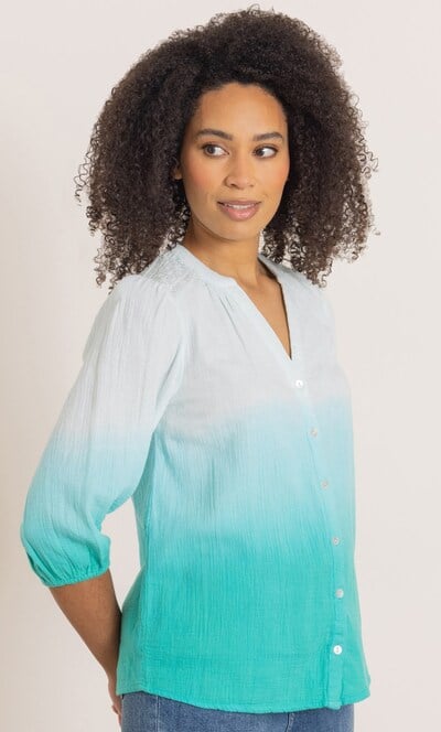 Dip Dye Cotton Blouse
