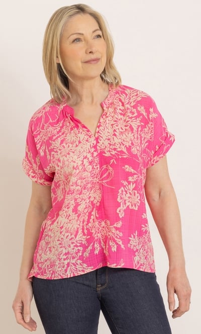 Anna Rose Garden Printed Top