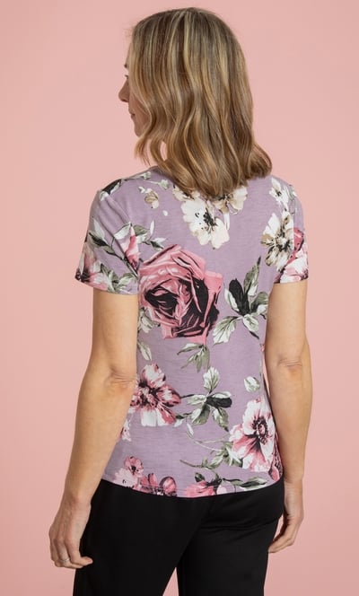 Anna Rose Bouquet Printed Jersey Top