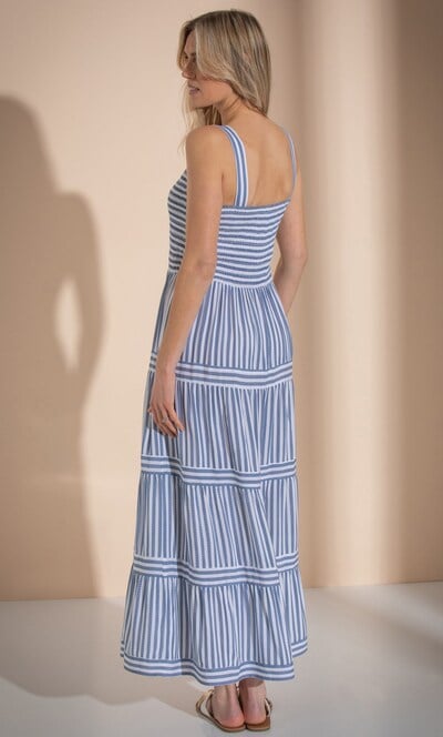 Sleeveless Striped Maxi Dress