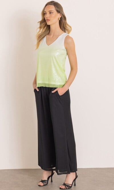 Ombre Sequinned Sleeveless Top