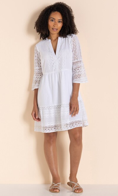 Lace And Cotton Tunic Dress