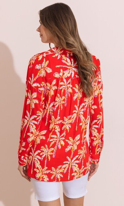 Palm Tree Printed Blouse