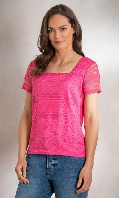 Short Sleeve Lace Top