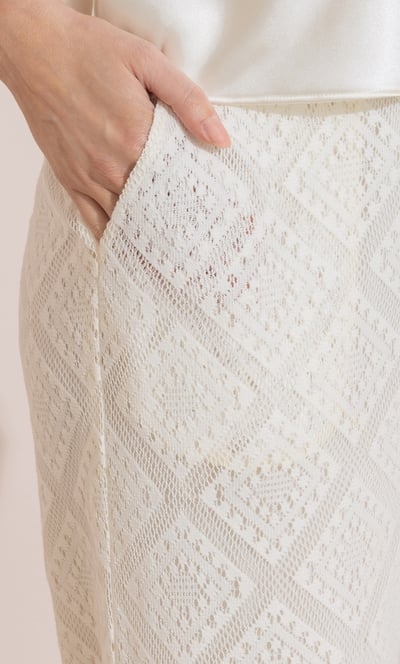 Diamond Lace Pull On Trousers