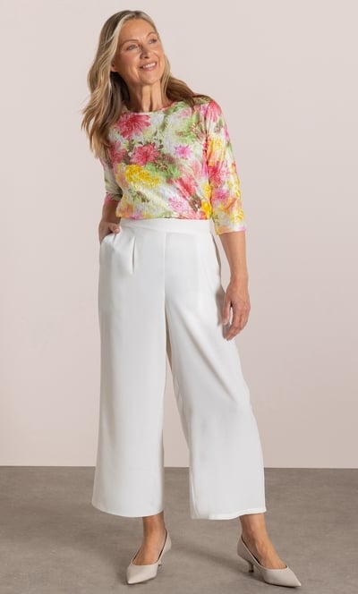 Anna Rose Wide Leg Cropped Trousers