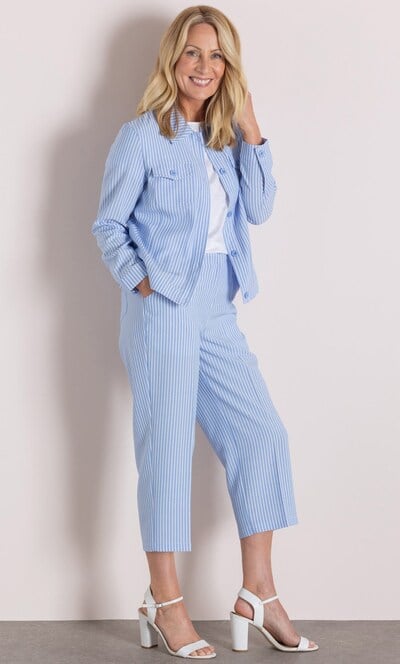 Anna Rose Stripe Seersucker Jacket
