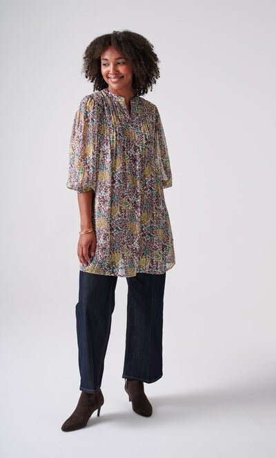 Printed Three Quarter Sleeve Tunic