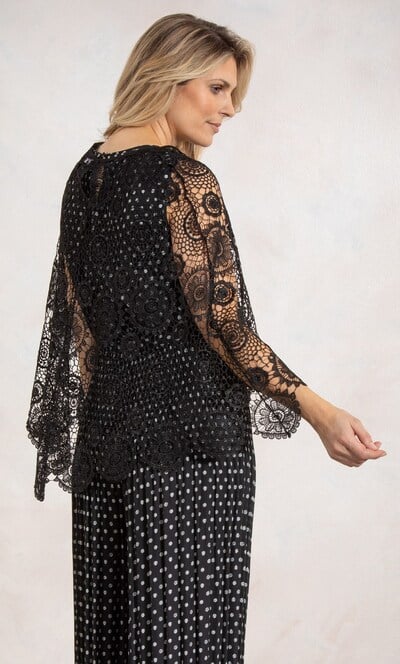 Dipped Hem Lace Cape