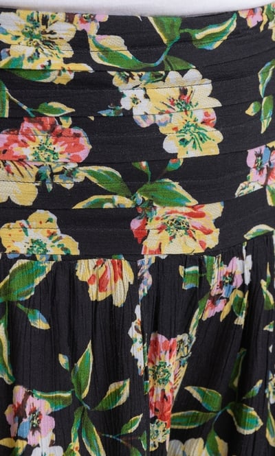 Floral Print Wide Leg Trousers