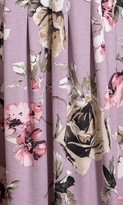 Anna Rose Floral Print Jersey Midi Skirt