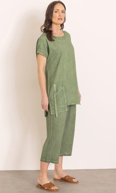 Linen Blend Loose Fit Top