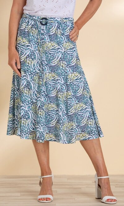 Anna Rose Printed Pull On Skirt