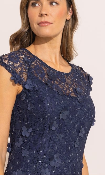 Embellished Floral Lace Maxi Dress