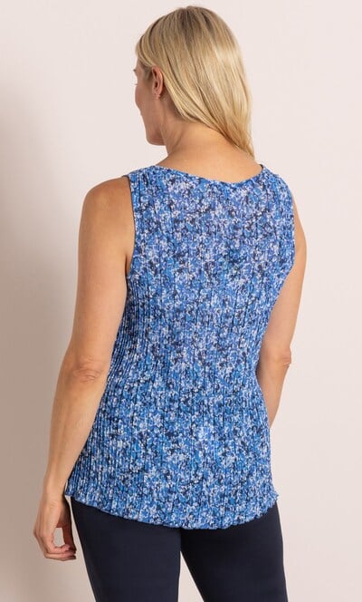 Double Layer Sleeveless Pleated Top