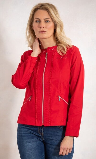 Embellished Cotton Blend Jacket
