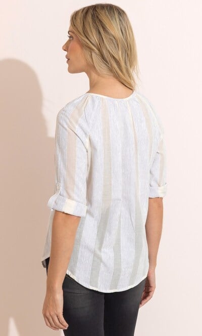 Textured Striped Blouse