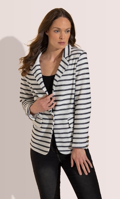 Striped Button Jacket
