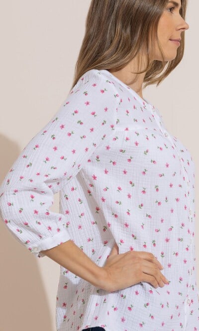 Floral Printed Cotton Blouse