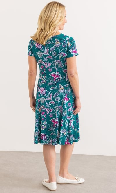 Anna Rose Textured Floral Printed Dress
