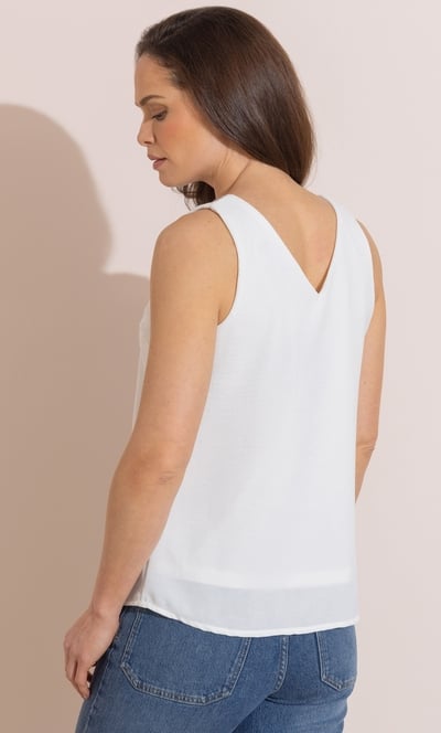 Sequin Trim Vest Top