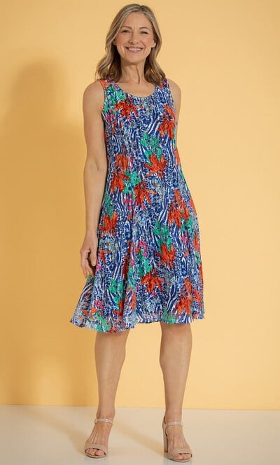 Anna Rose Floral And Animal Printed Lace Dress