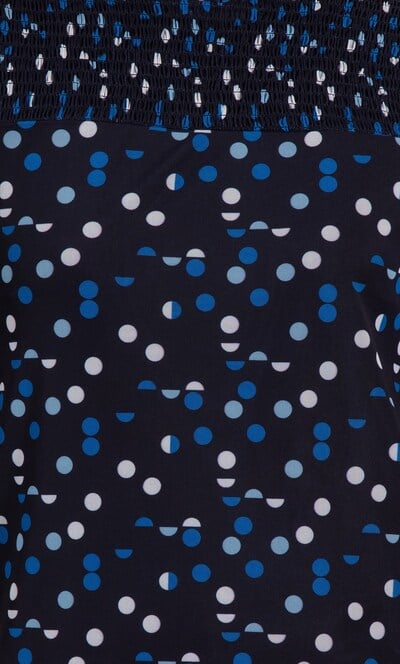 Polka Dot Long Sleeve Mesh Top