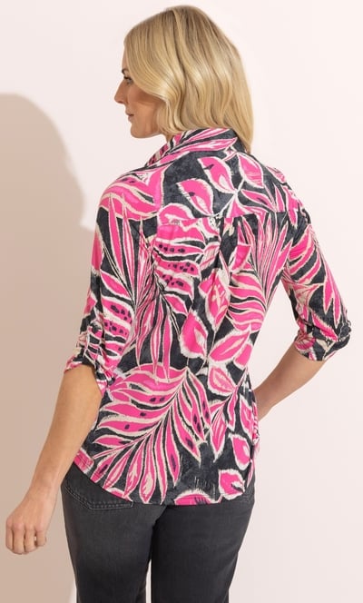 Anna Rose Leaf Printed Blouse