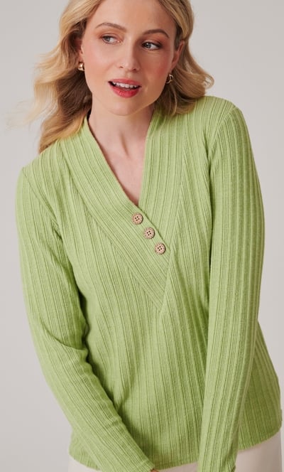 Brushed Rib Knit Top