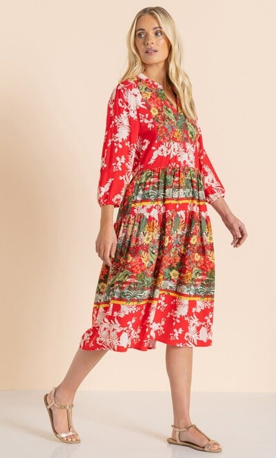 Garden Print Relaxed Fitting Dress