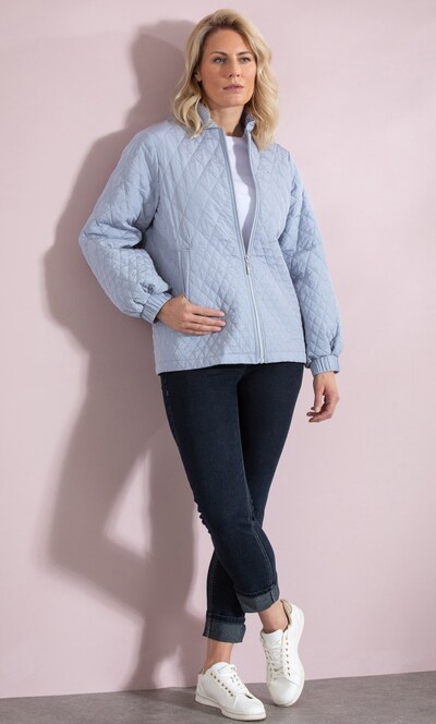 Diamond Quilted Zip Jacket
