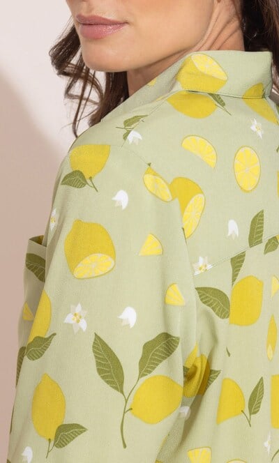Lemon Print Long Sleeve Shirt