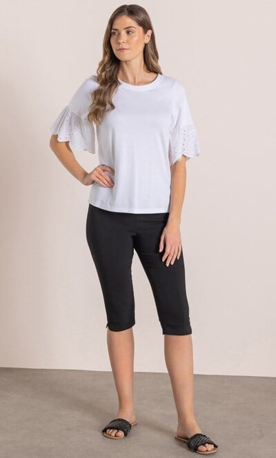 Pull On Cropped Trousers