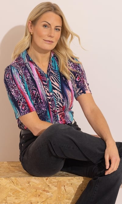 Anna Rose Printed Blouse